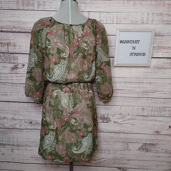 BANANA Republic Paisley Dress Size 2 - Picture 6 of 13